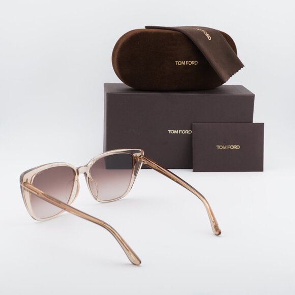 Tom Ford FT0973-K 45F Sunglasses Brown Square Frame, Brown Lenses main image 3